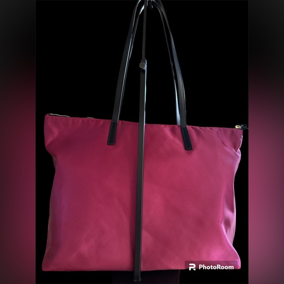 Versace nylon fuscia large tote & dust bag! NWOT! - Picture 6 of 12